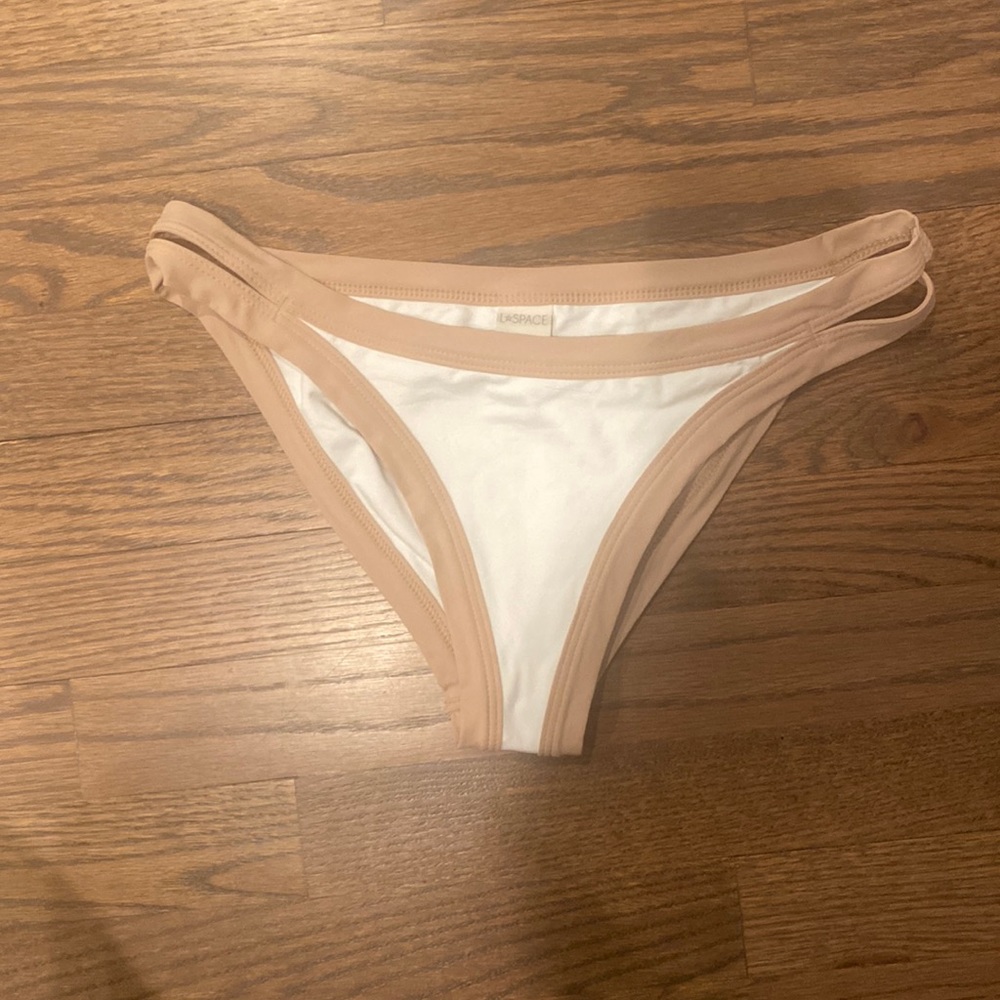 LSpace White/tan Bikini bottom